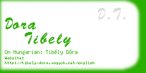 dora tibely business card