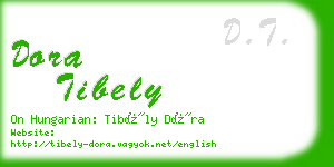 dora tibely business card